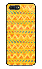 Tribal Pattern Realme C1 Glass Case Back Cover by Casekaro