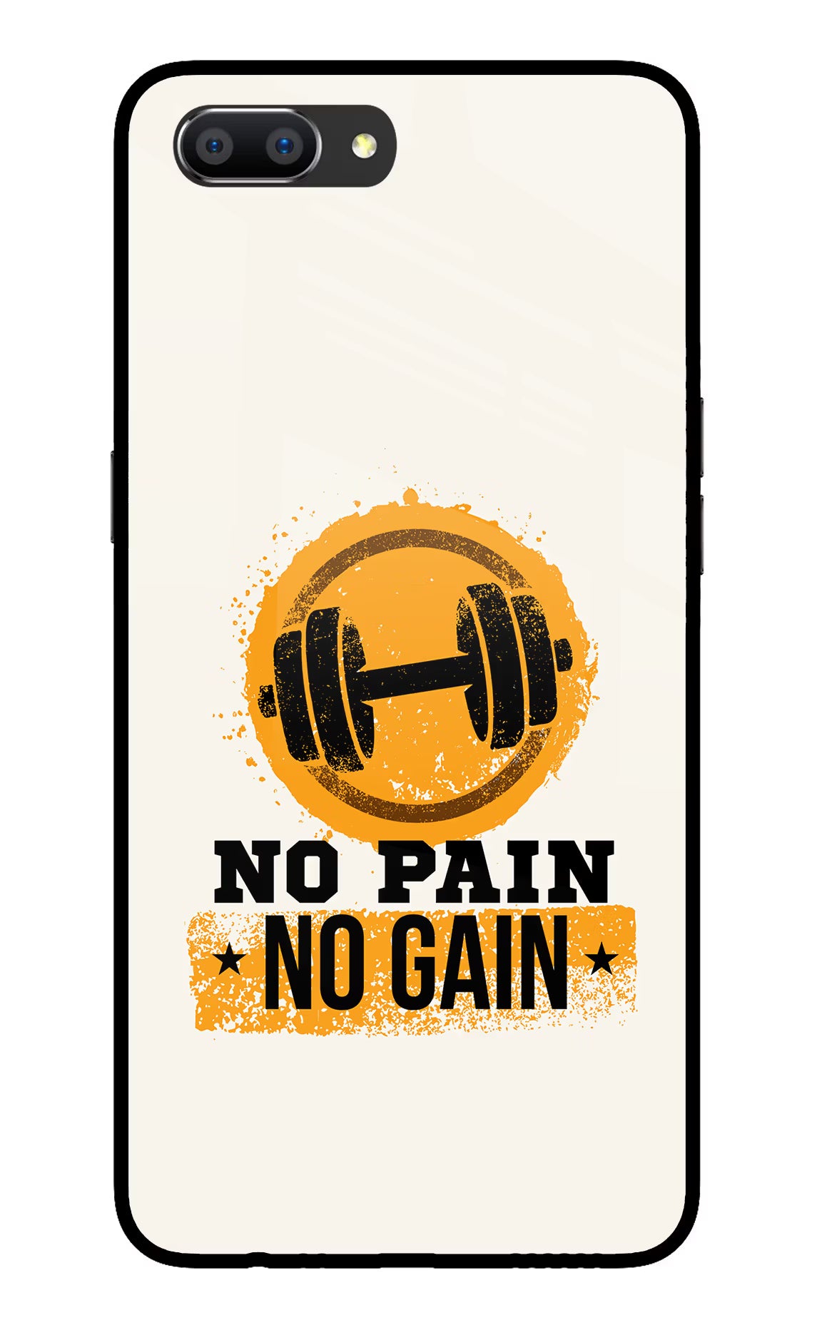 No Pain No Gain Realme C1 Glass Case