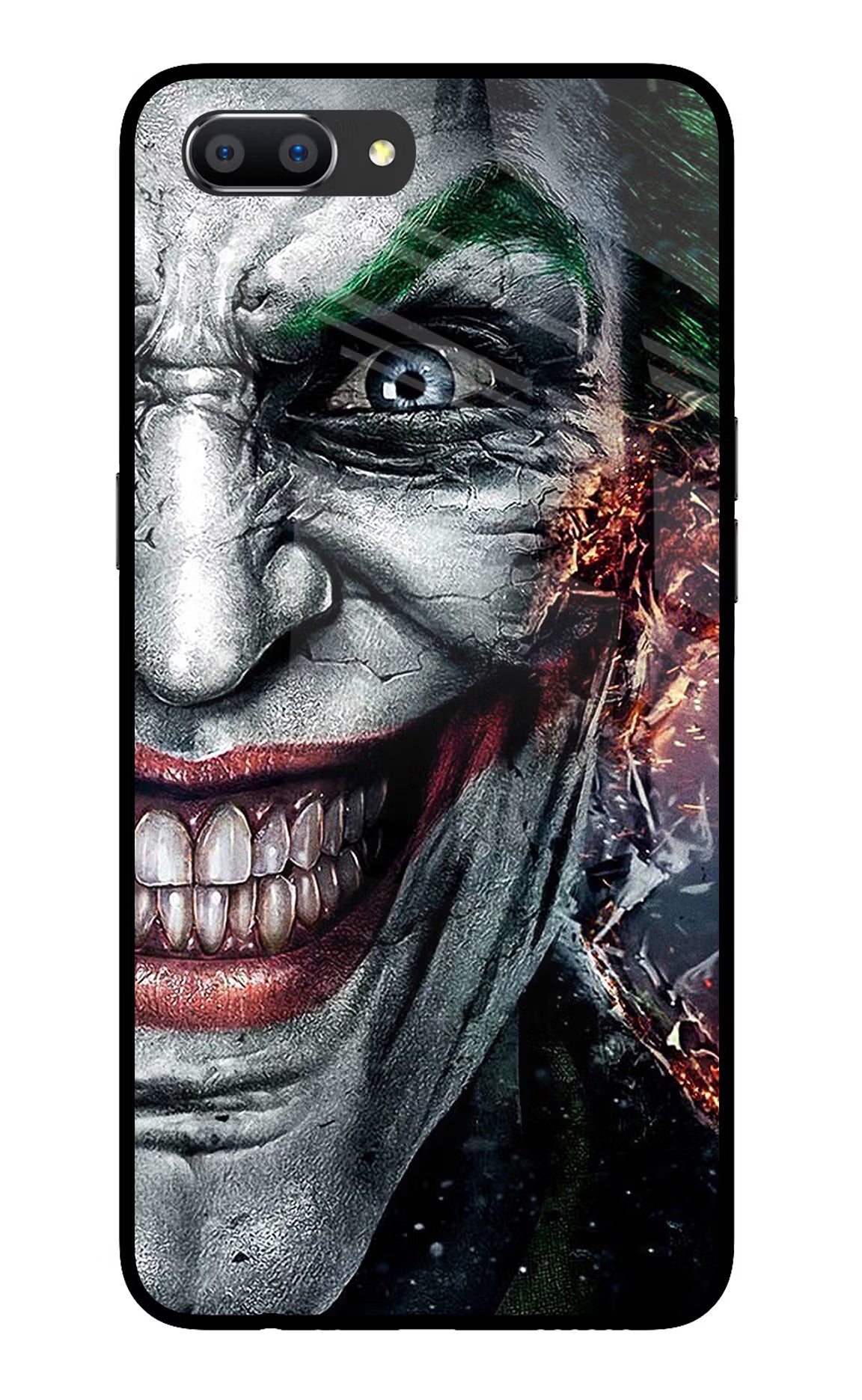 Joker Cam Realme C1 Glass Case Back Cover by Casekaro