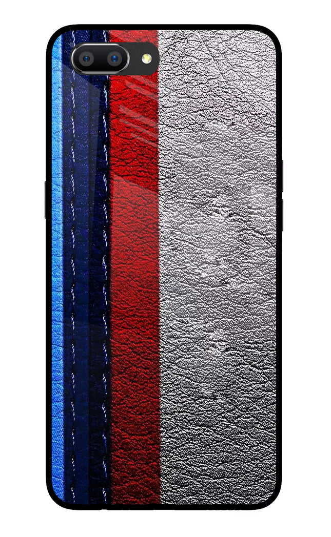 BMW Stripes Realme C1 Glass Case Back Cover by Casekaro