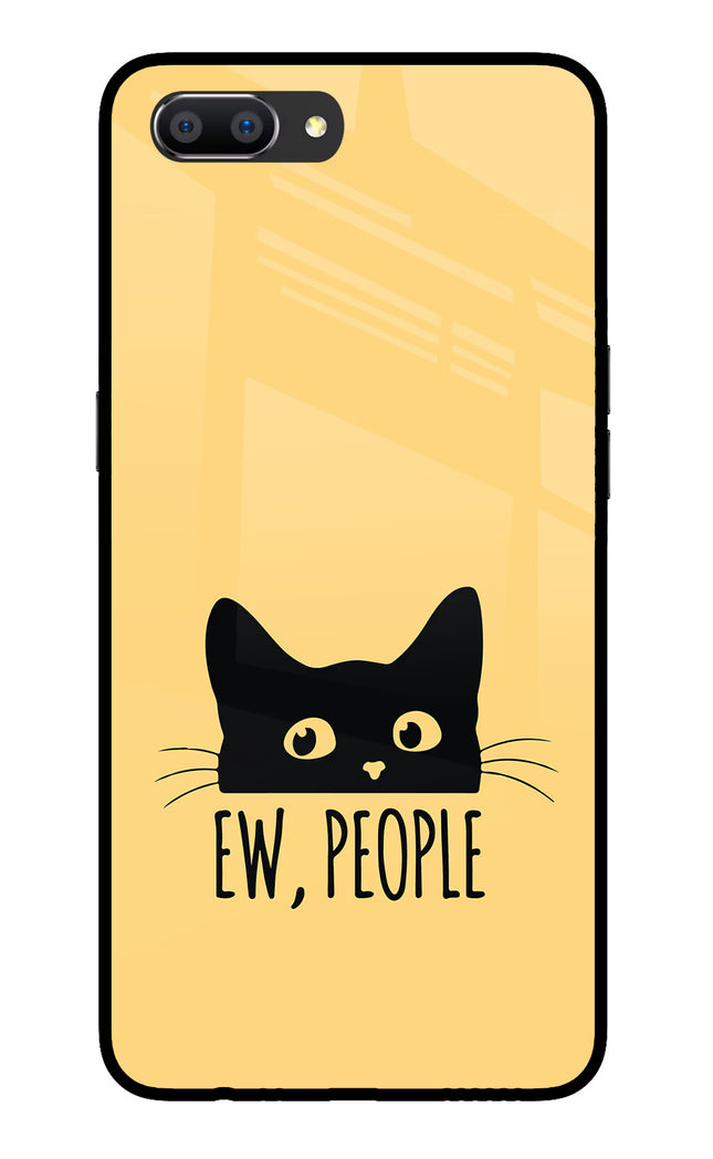 Ew People Catitude Realme C1 Glass Case Back Cover by Casekaro