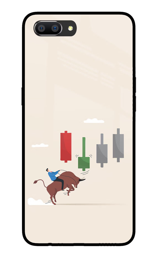 Bull Trading Momentum Realme C1 Glass Case Back Cover by Casekaro