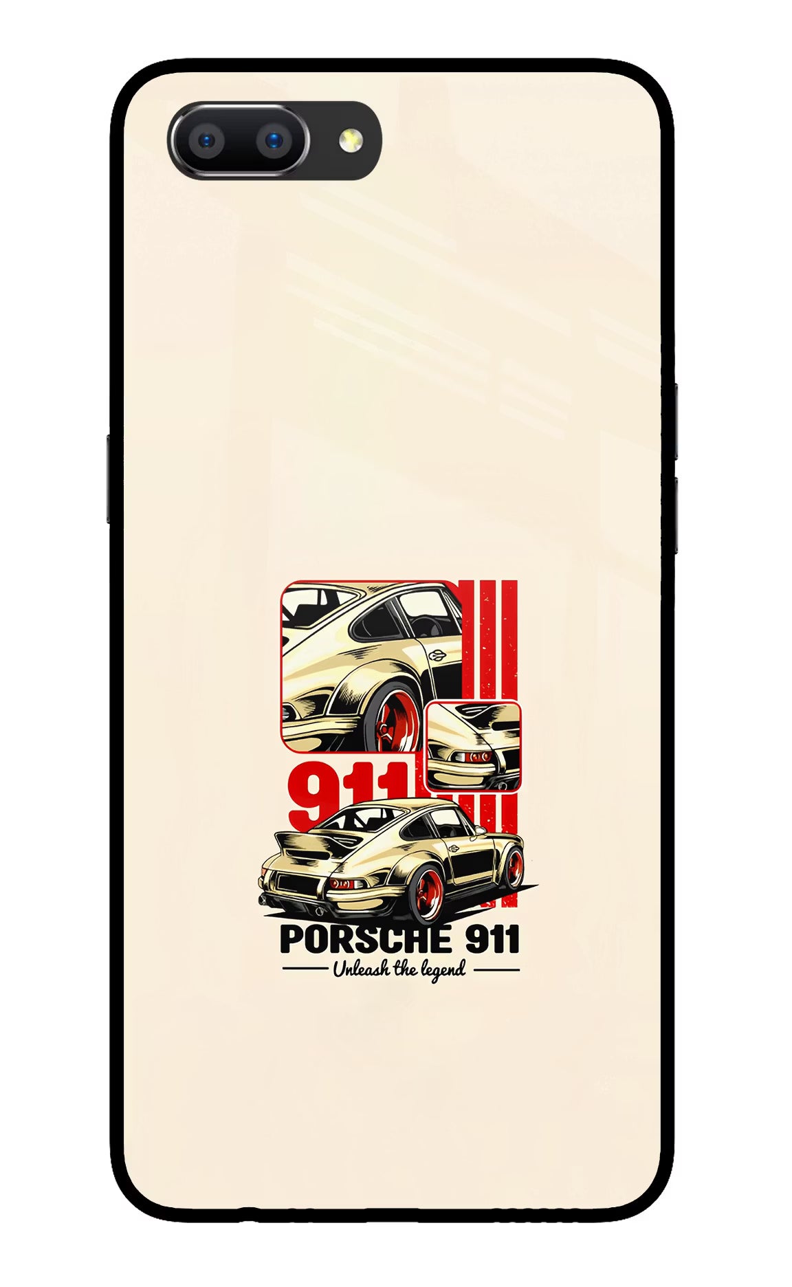 Classic Porsche 911 Realme C1 Glass Case