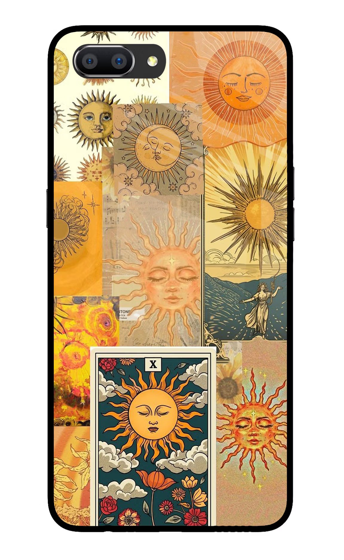 Sun Realme C1 Glass Case Back Cover by Casekaro