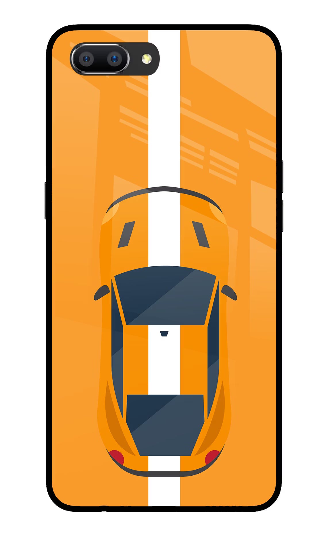 Highway Pursuit Realme C1 Glass Case Back Cover by Casekaro