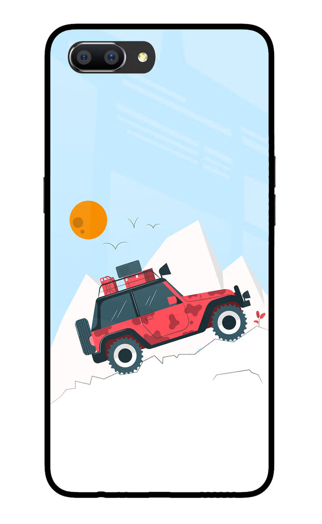 Mountain Trail Beast Realme C1 Glass Case Back Cover by Casekaro