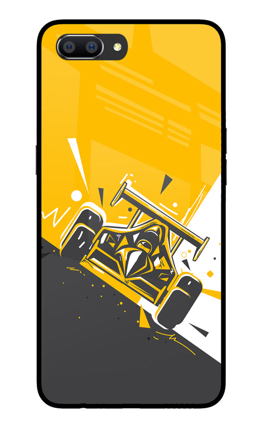 Track King Realme C1 Glass Case Back Cover by Casekaro