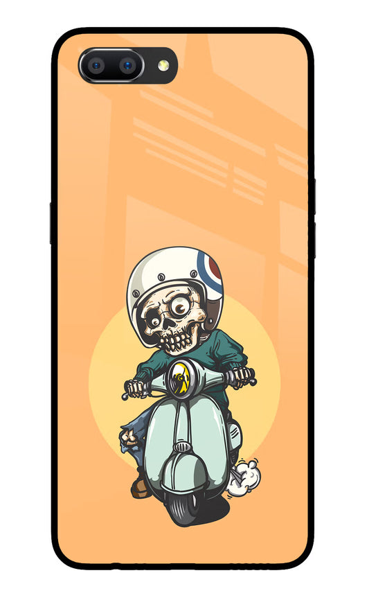 Undead Biker Realme C1 Glass Case Back Cover by Casekaro