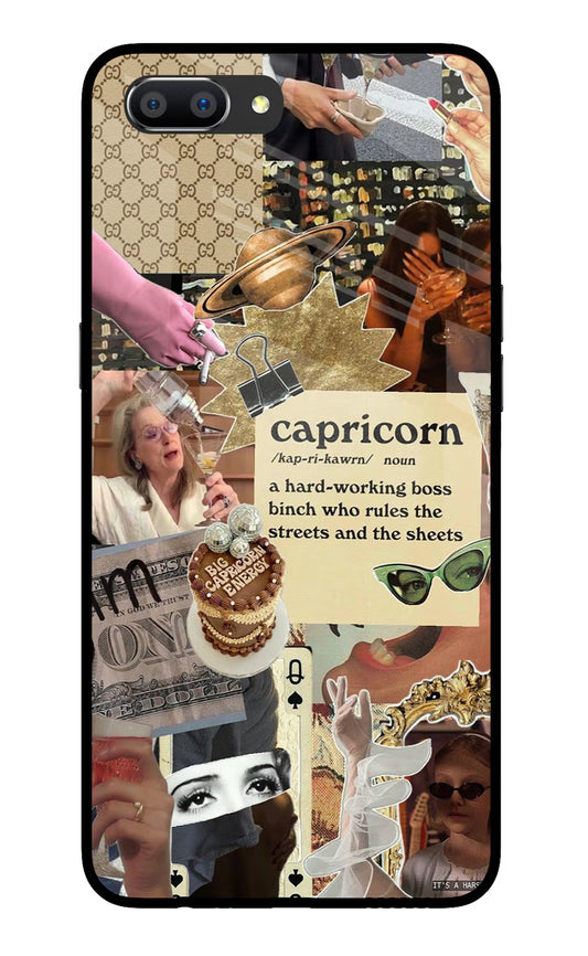 Capricorn Zodiac Realme C1 Glass Case