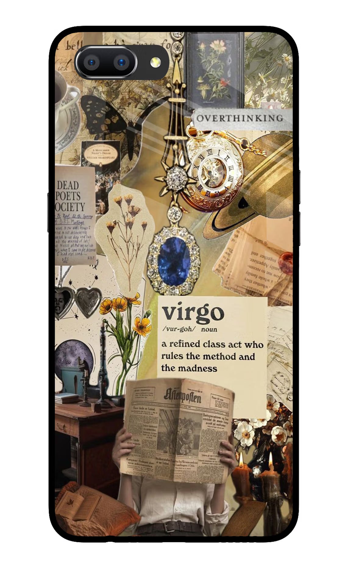 Virgo Zodiac Realme C1 Glass Case Back Cover by Casekaro