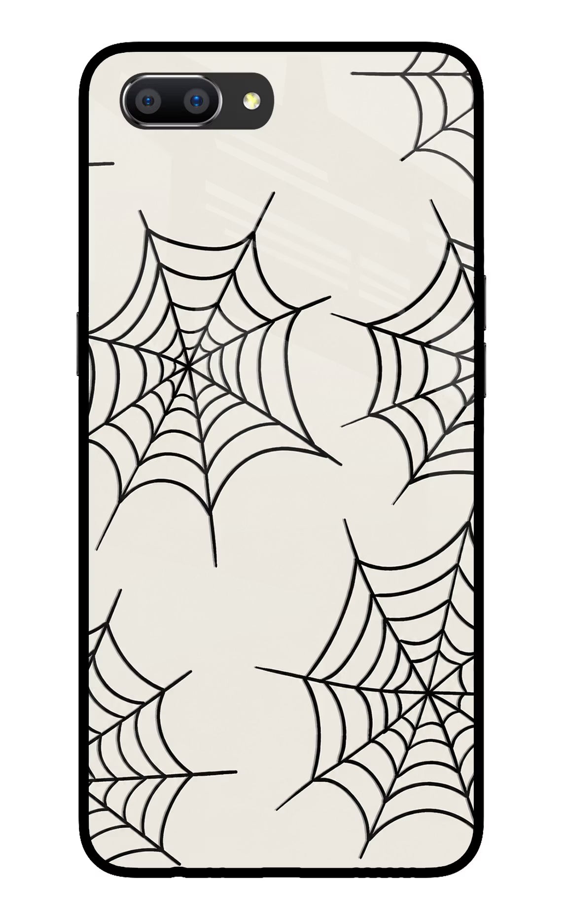 Spider Web Realme C1 Glass Case