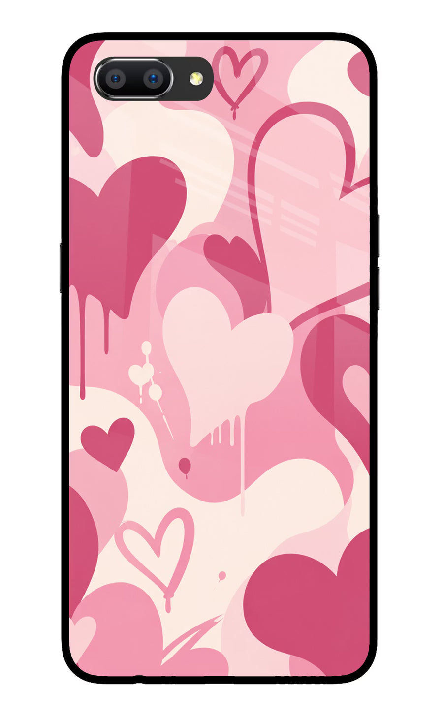 Hearty case Realme C1 Back Cover, Glass case