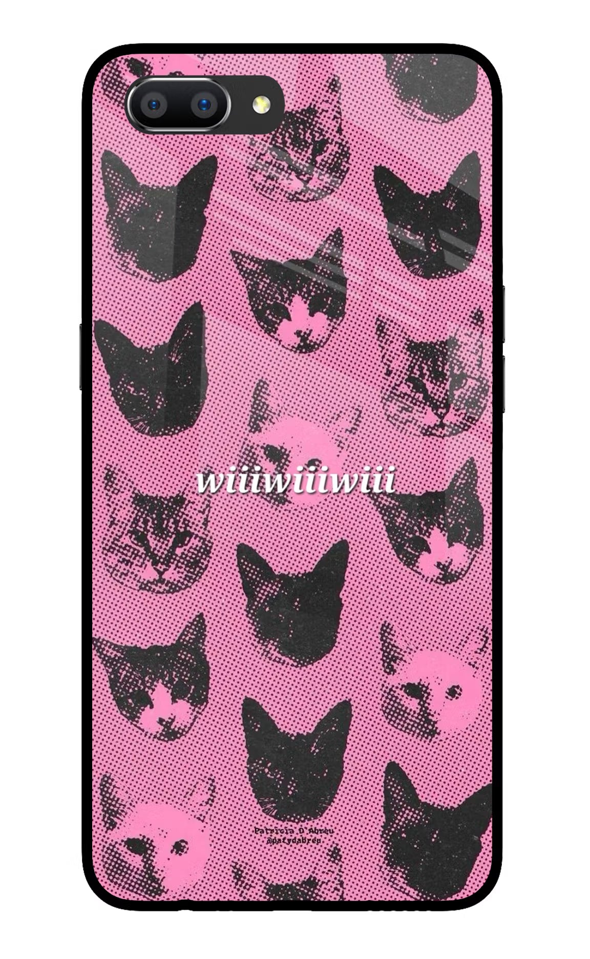 Pink Cats Realme C1 Glass Case