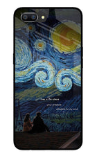 Softcore Realme C1 Glass Case Back Cover by Casekaro