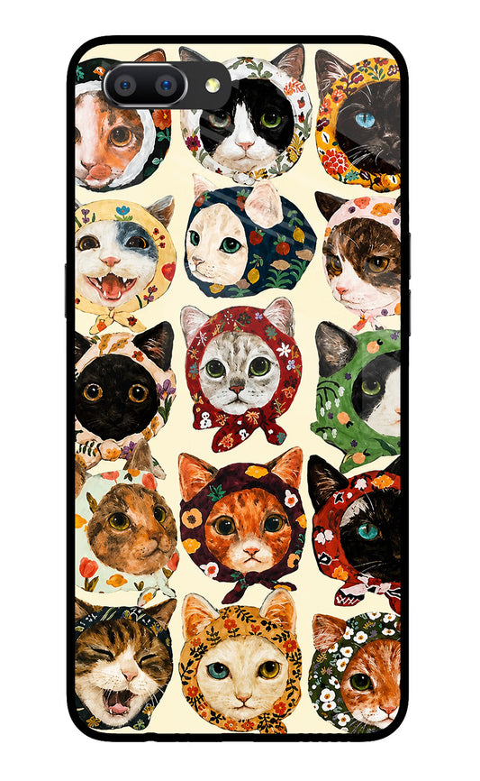 Cool Cat Realme C1 Glass Case