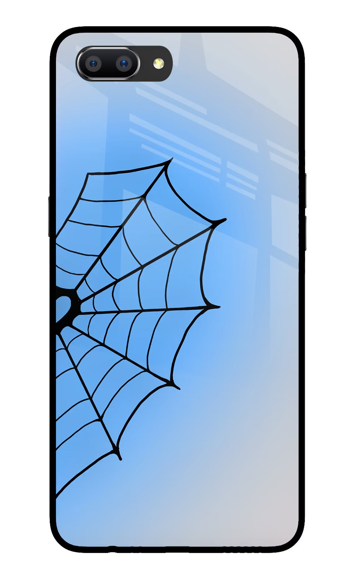 Blue Web Realme C1 Glass Case