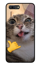 Silly Cat Call Realme C1 Glass Case