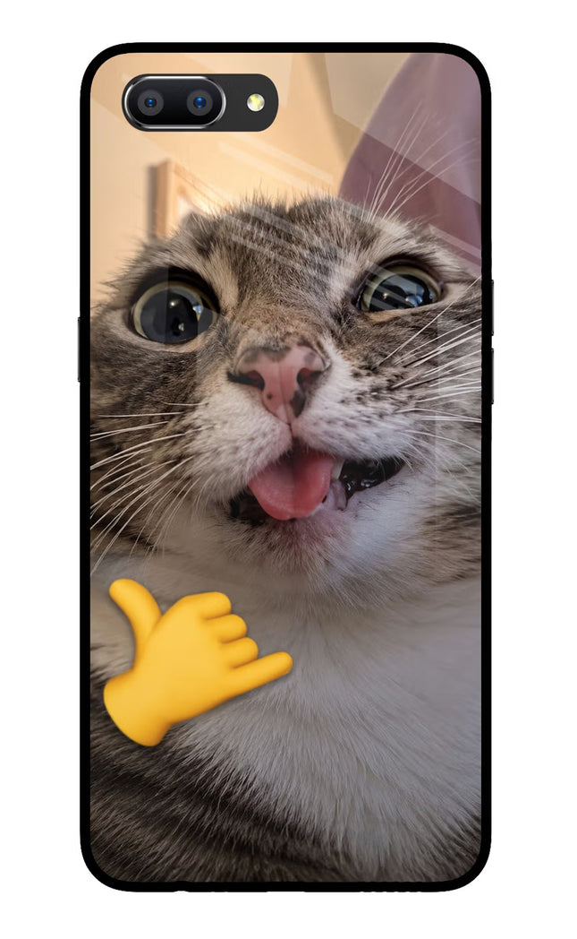 Silly Cat Call Realme C1 Glass Case