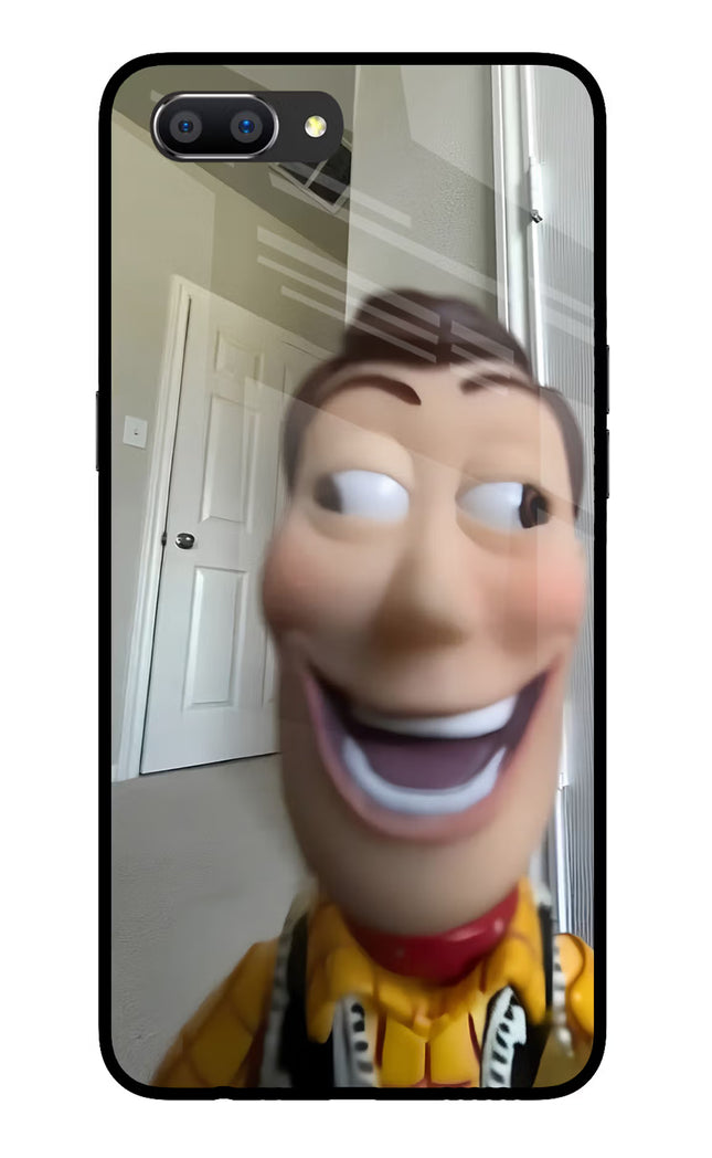 Side Eye Woody Realme C1 Glass Case