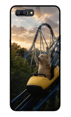 Rollercoaster Dog Realme C1 Glass Case