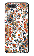 White Mayura Realme C1 Glass Case