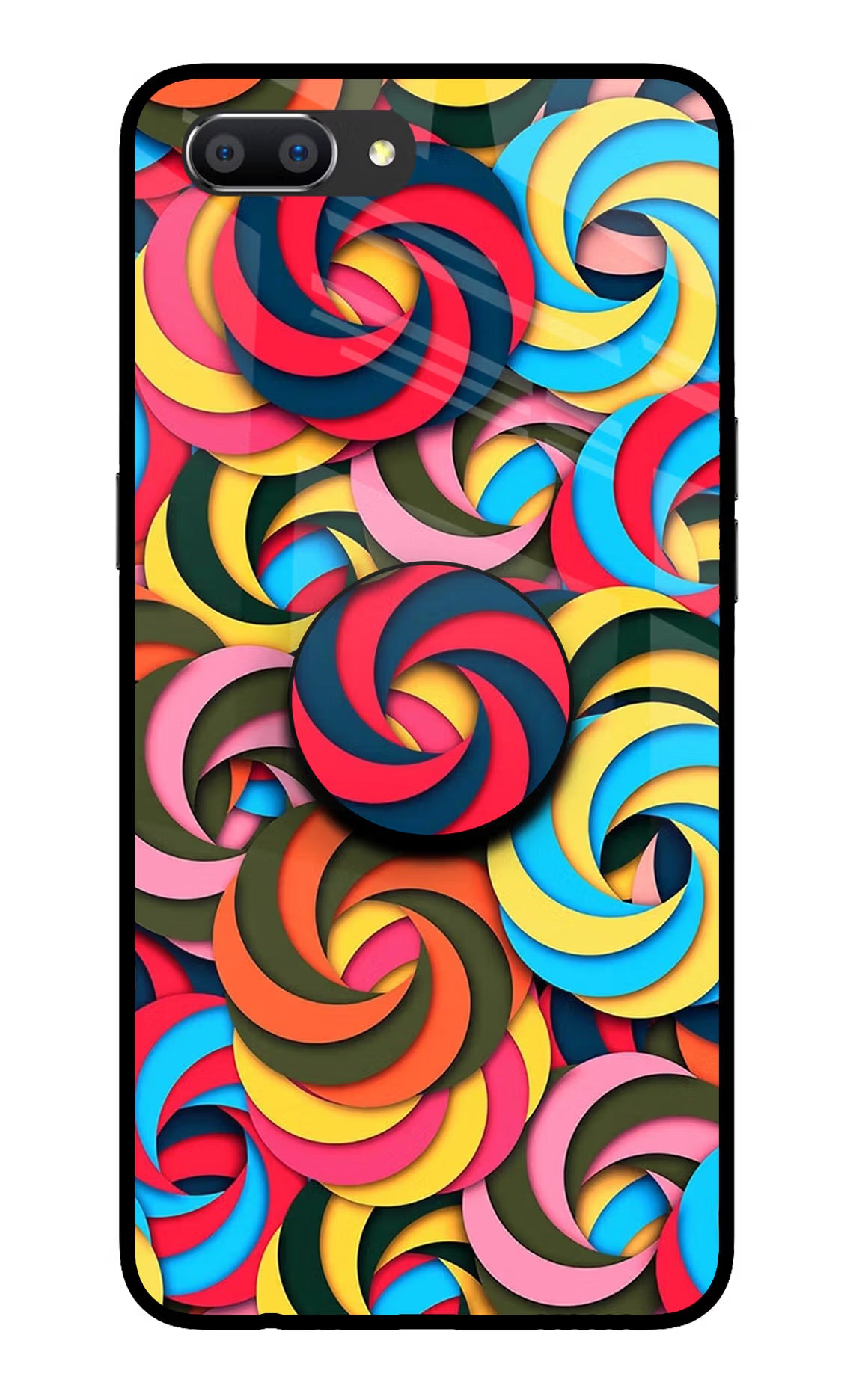 Spiral Pattern Realme C1 Pop Case by Casekaro