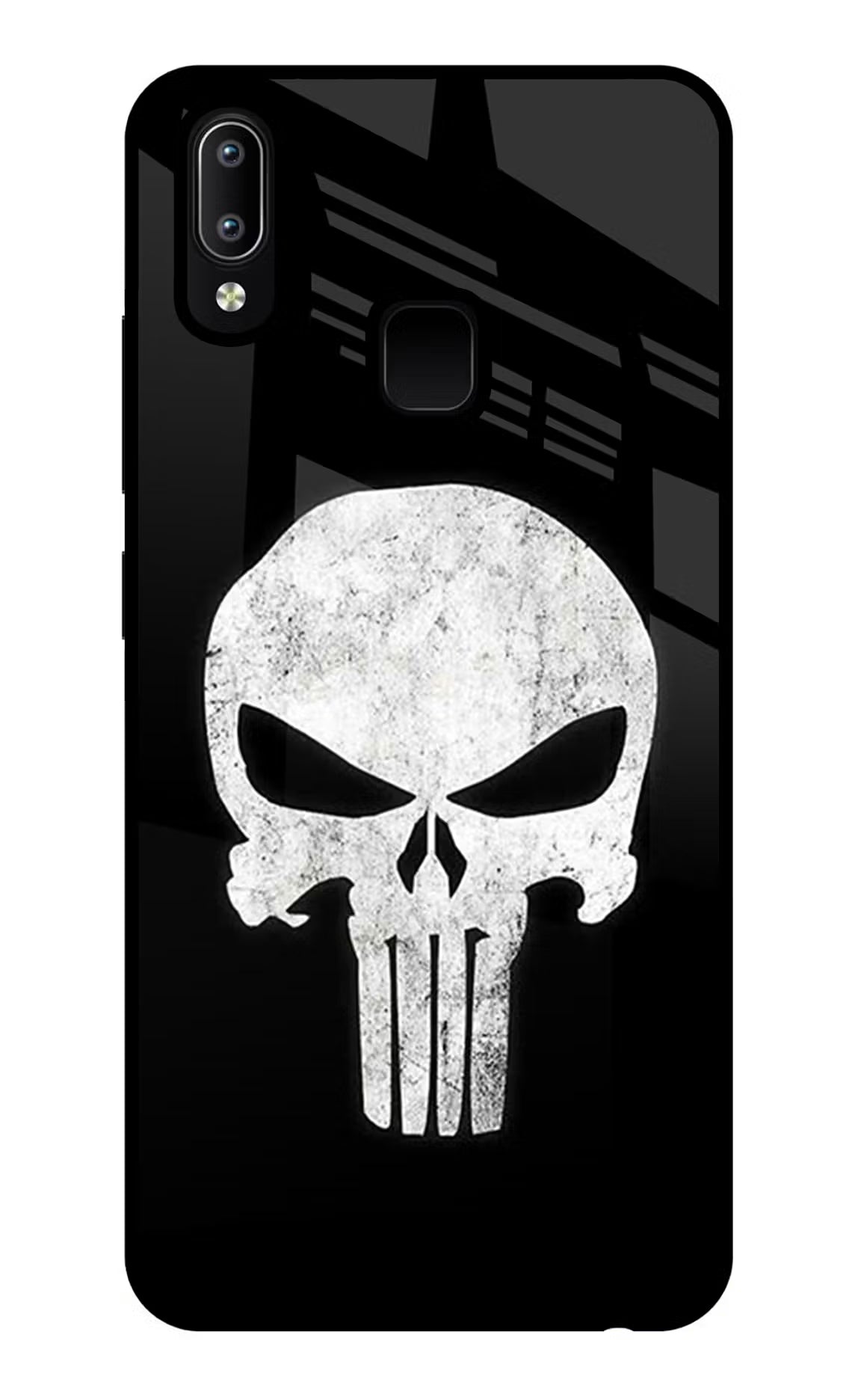 Punisher Skull Vivo Y91/Y93/Y95 Glass Case Back Cover by Casekaro