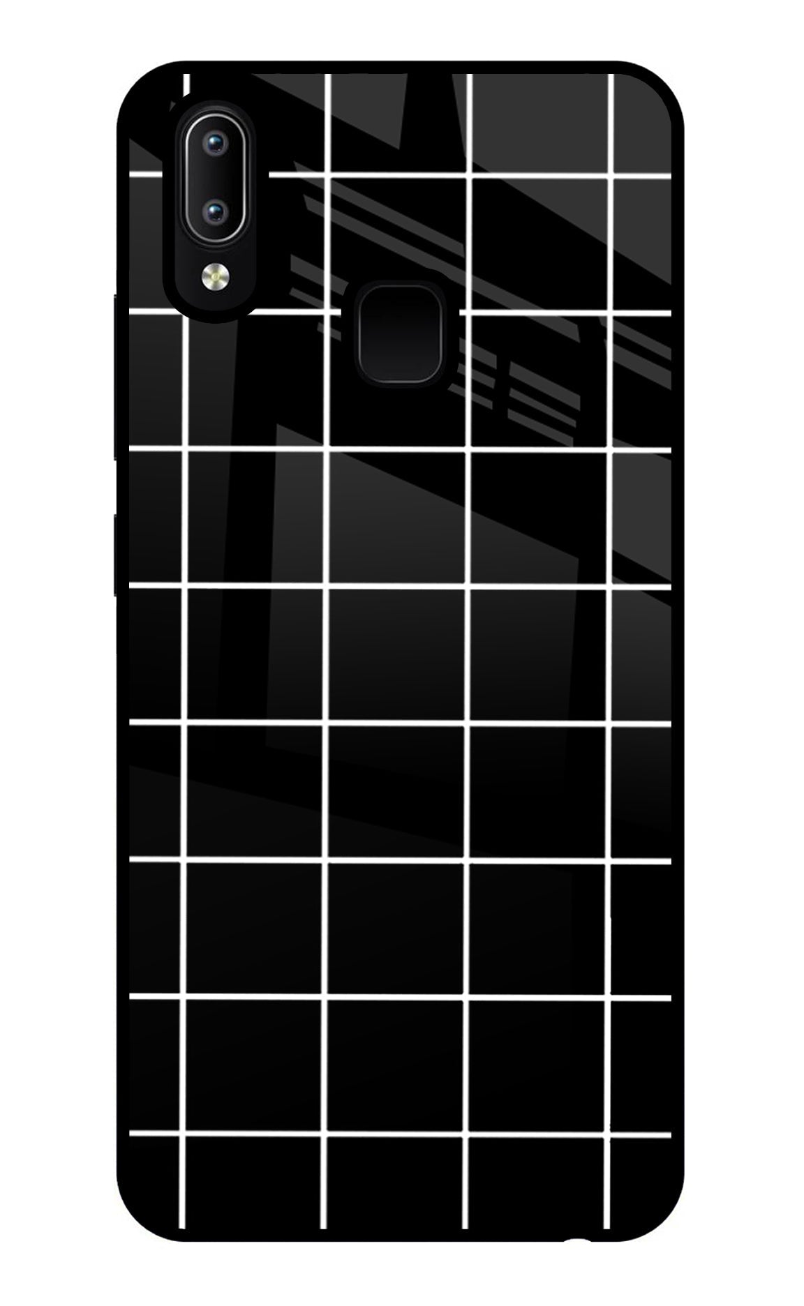 White Grid Vivo Y91/Y93/Y95 Back Cover