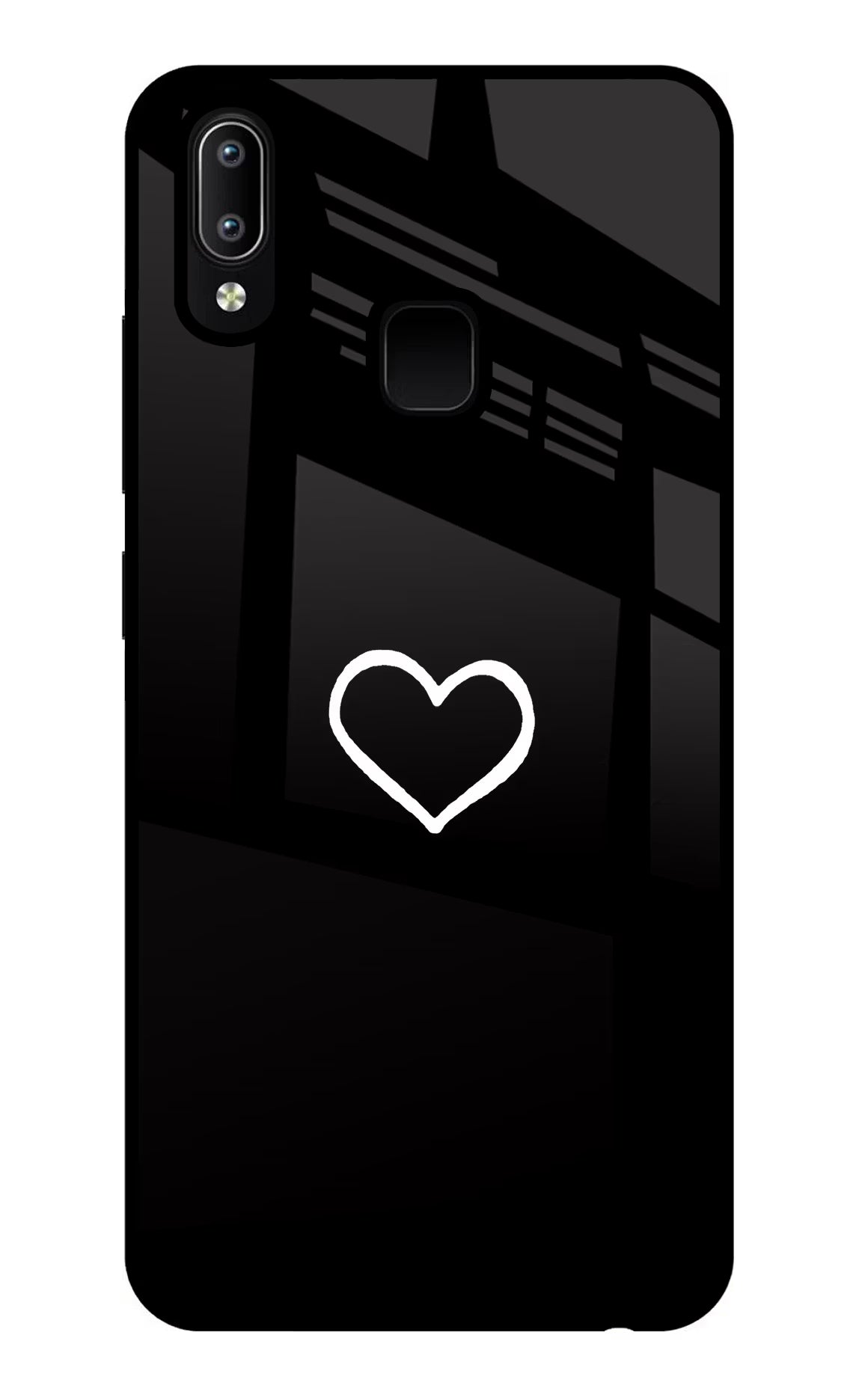 Heart Vivo Y91/Y93/Y95 Glass Case Back Cover by Casekaro