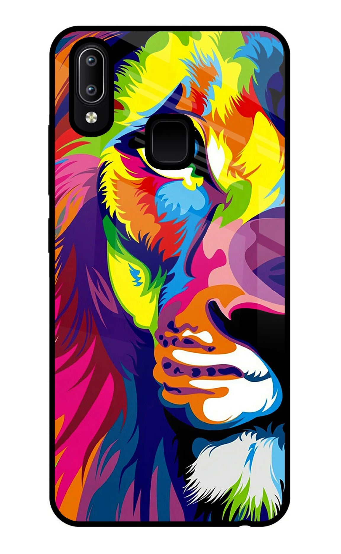 Lion Half Face Vivo Y91/Y93/Y95 Glass Case