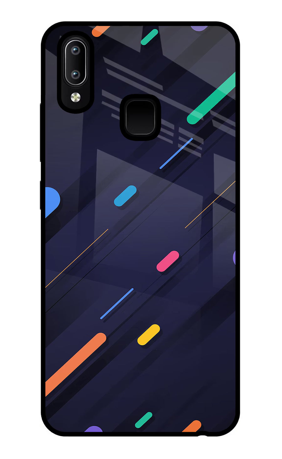 Abstract Design Vivo Y91/Y93/Y95 Back Cover, Glass case