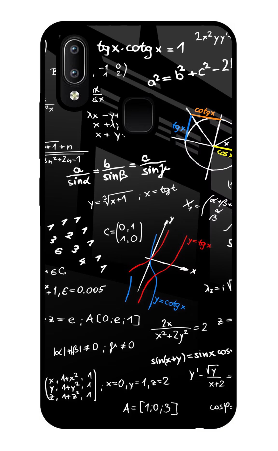 Mathematics Formula Vivo Y91/Y93/Y95 Glass Case Back Cover by Casekaro