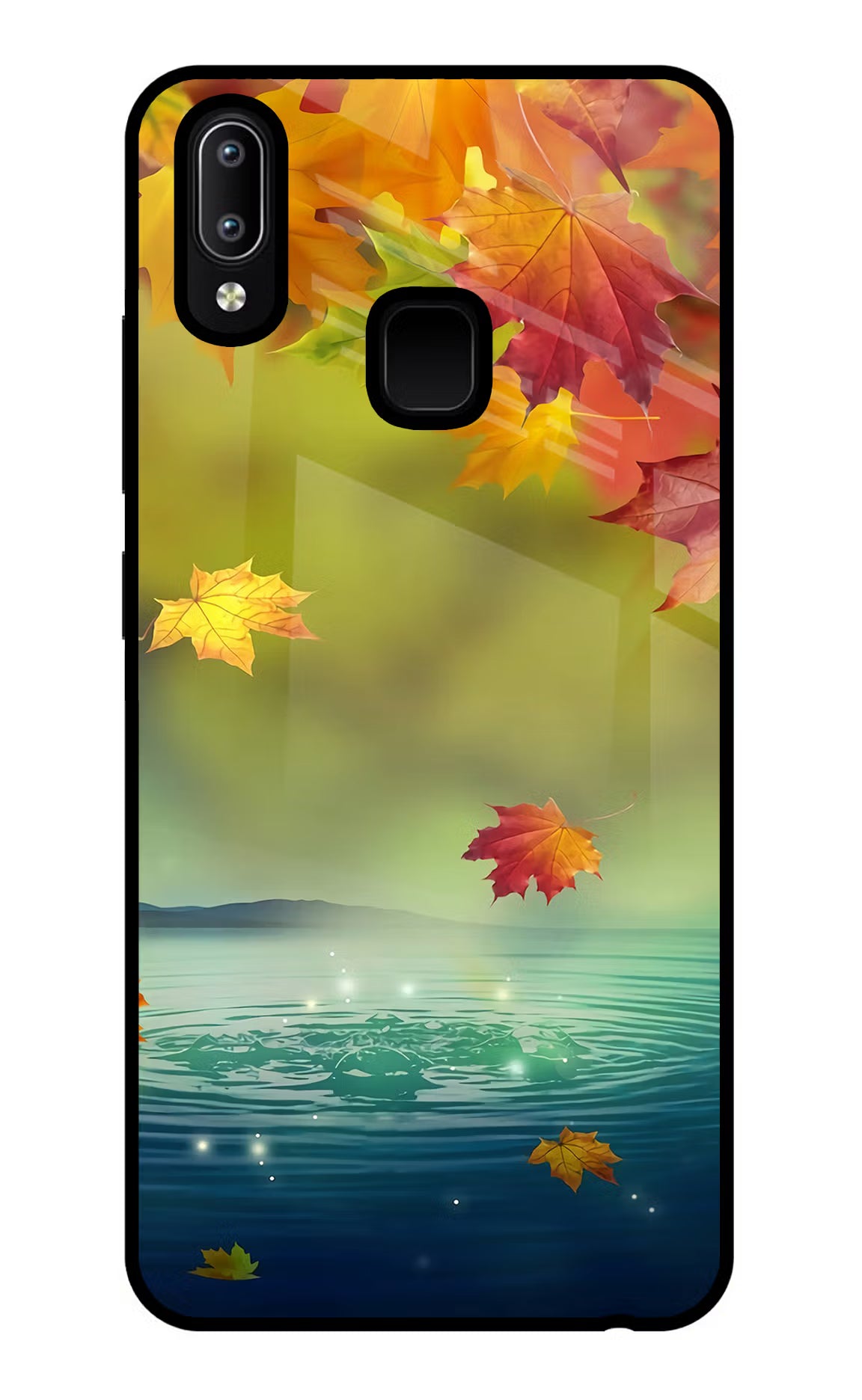 Flowers Vivo Y91/Y93/Y95 Glass Case Back Cover by Casekaro