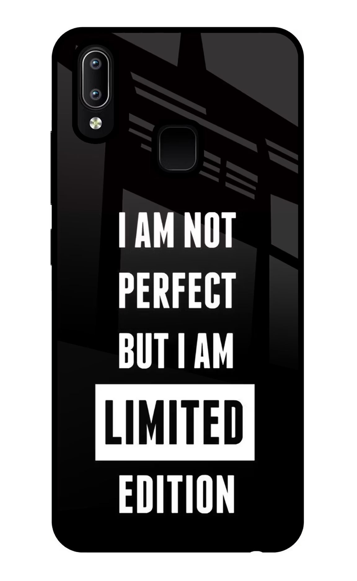 I Am Not Perfect But I Am Limited Edition Vivo Y91/Y93/Y95 Glass Case Back Cover by Casekaro