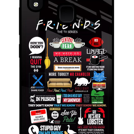 FRIENDS Vivo Y91/Y93/Y95 Glass Case Back Cover by Casekaro