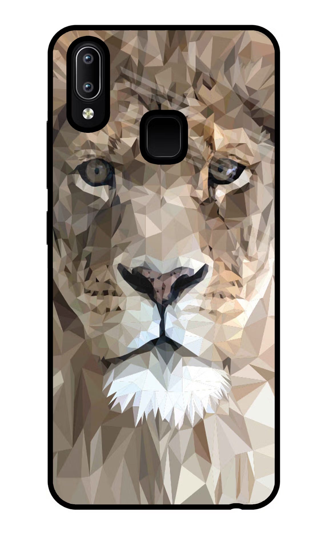 Lion Art Vivo Y91/Y93/Y95 Glass Case Back Cover by Casekaro