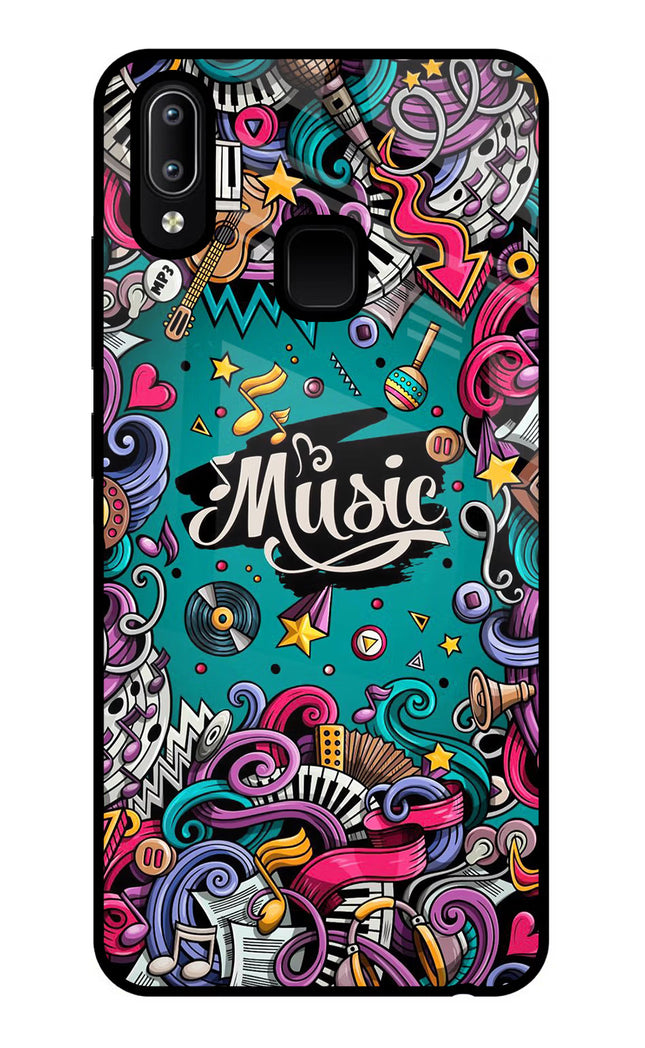 Music Graffiti Vivo Y91/Y93/Y95 Glass Case Back Cover by Casekaro