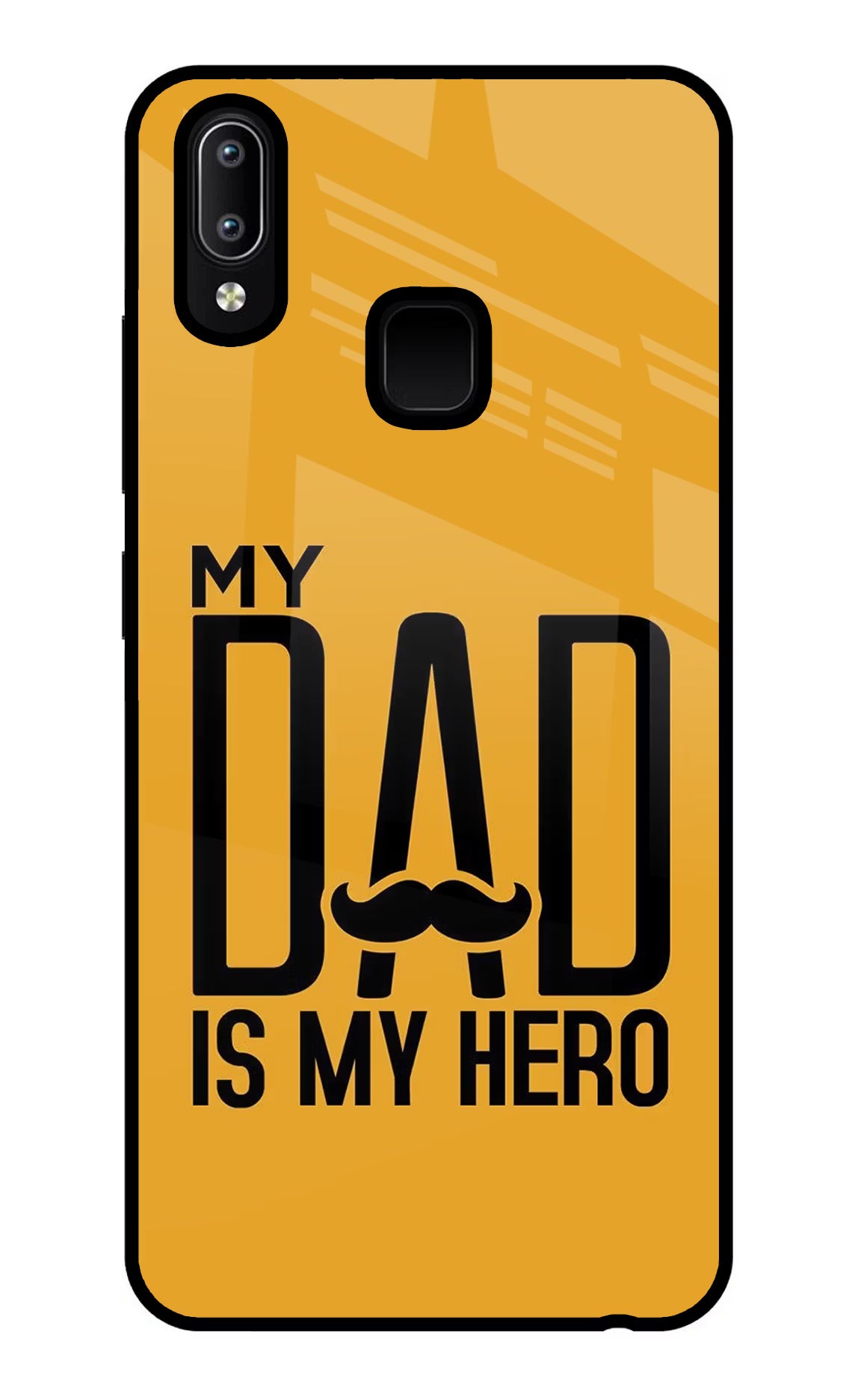 My Dad Is My Hero Vivo Y91/Y93/Y95 Glass Case Back Cover by Casekaro
