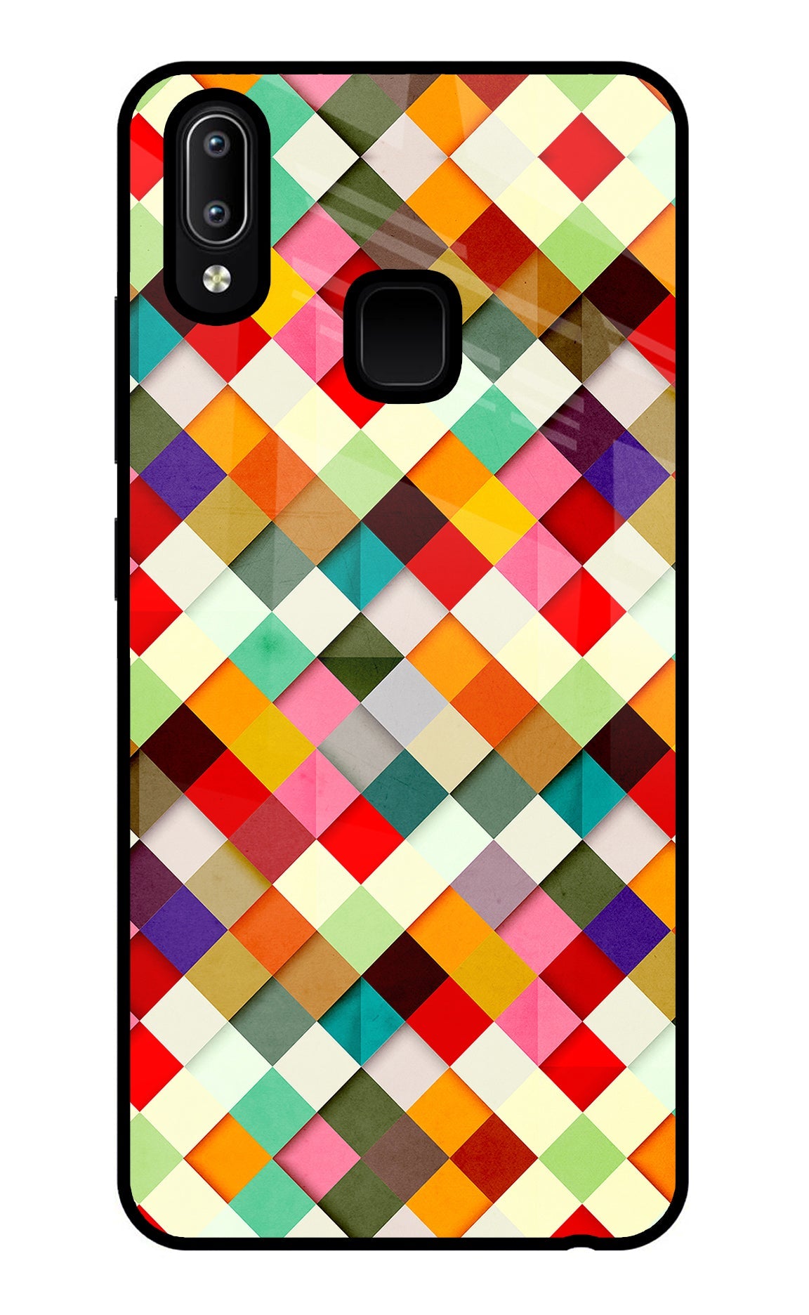 Geometric Abstract Colorful Vivo Y91/Y93/Y95 Glass Case