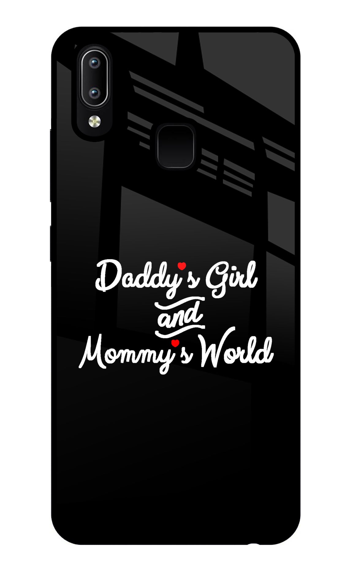 Daddy's Girl and Mommy's World Vivo Y91/Y93/Y95 Glass Case