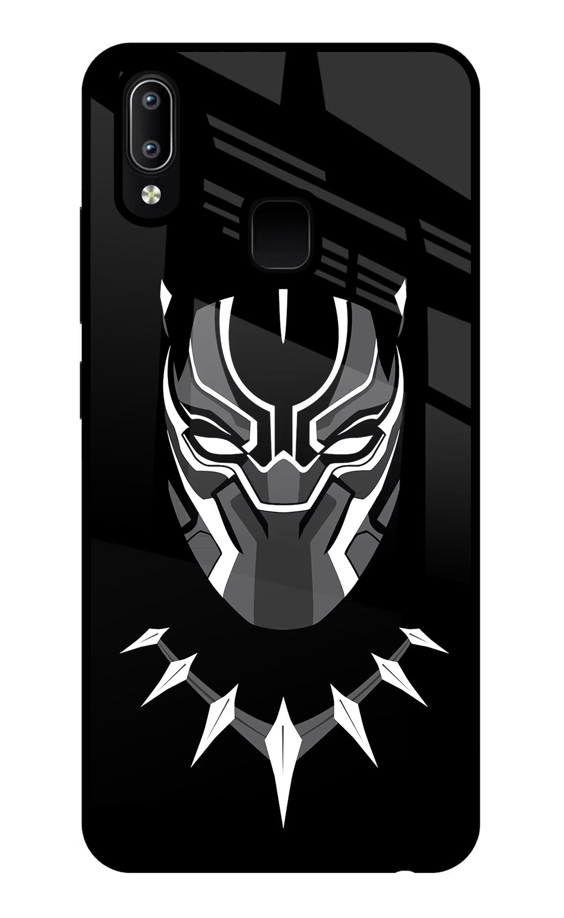 Black Panther Vivo Y91/Y93/Y95 Glass Case Back Cover by Casekaro