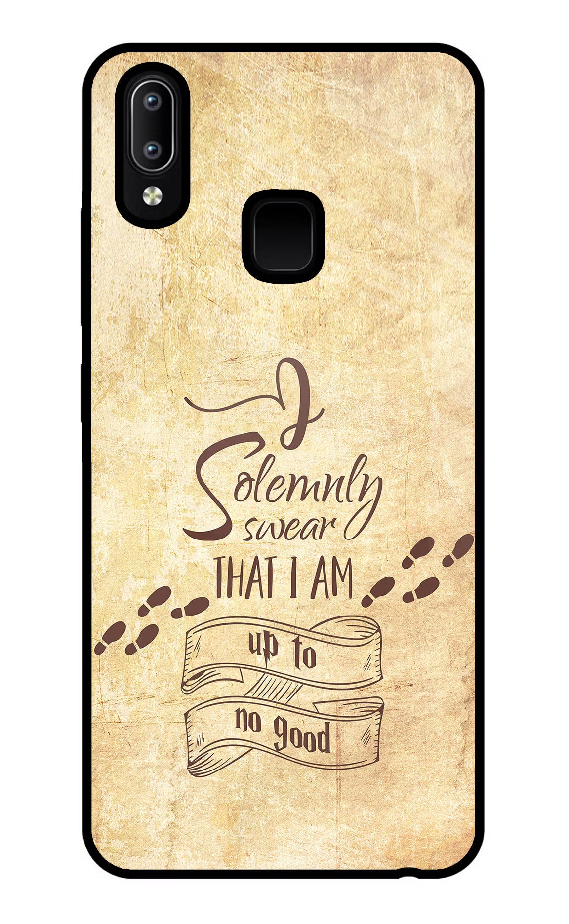 I Solemnly swear that i up to no good Vivo Y91/Y93/Y95 Glass Case Back Cover by Casekaro