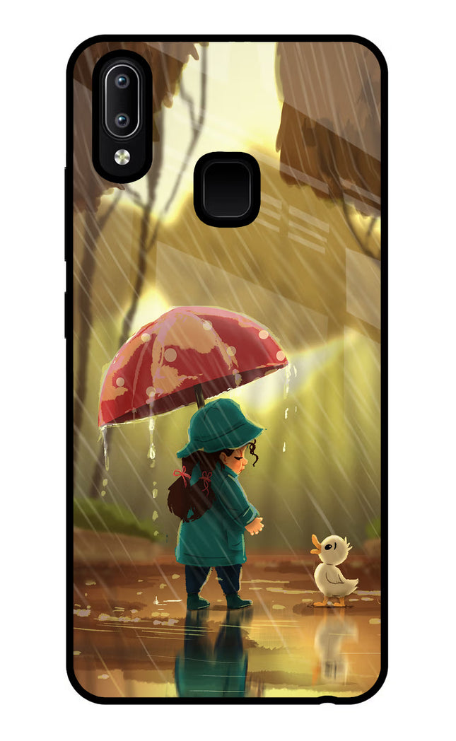 Rainy Day Vivo Y91/Y93/Y95 Glass Case Back Cover by Casekaro