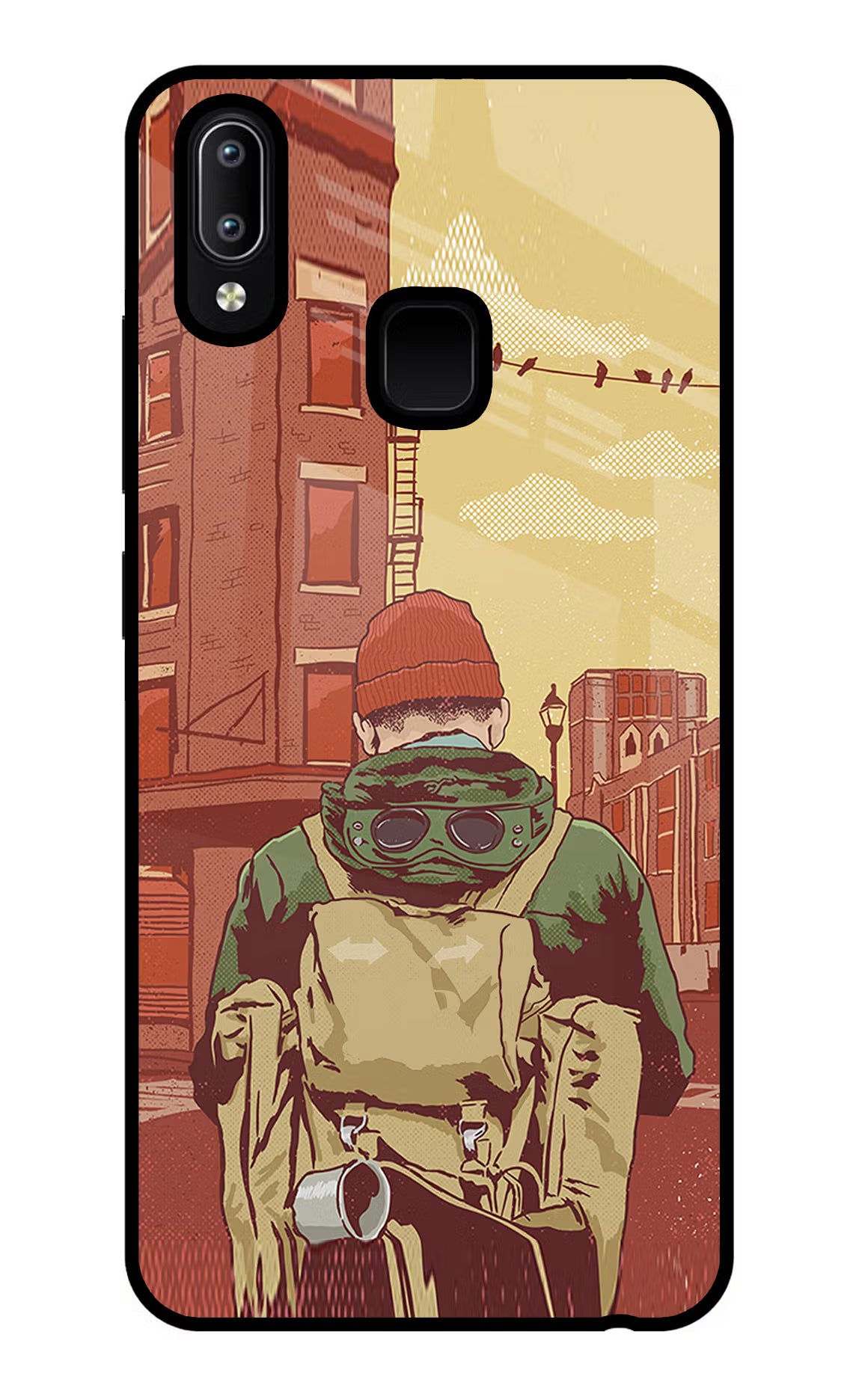 Adventurous Vivo Y91/Y93/Y95 Glass Case Back Cover by Casekaro