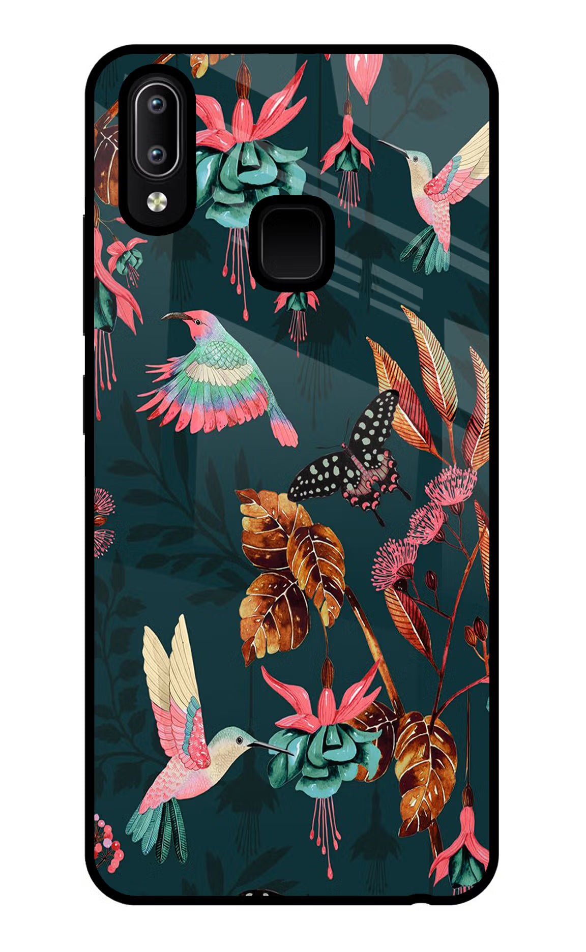 Birds Vivo Y91/Y93/Y95 Glass Case Back Cover by Casekaro
