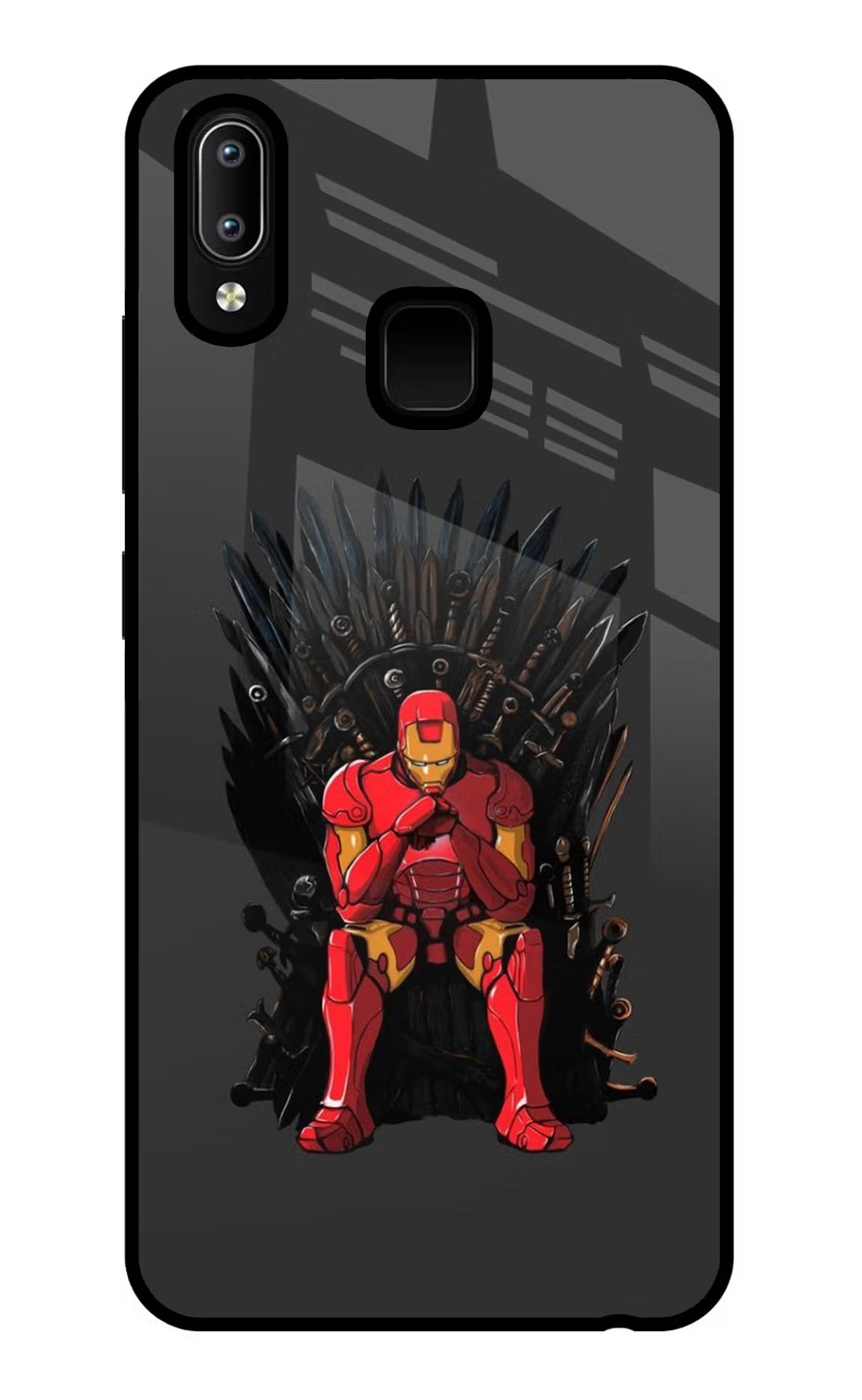 Ironman Throne Vivo Y91/Y93/Y95 Glass Case Back Cover by Casekaro