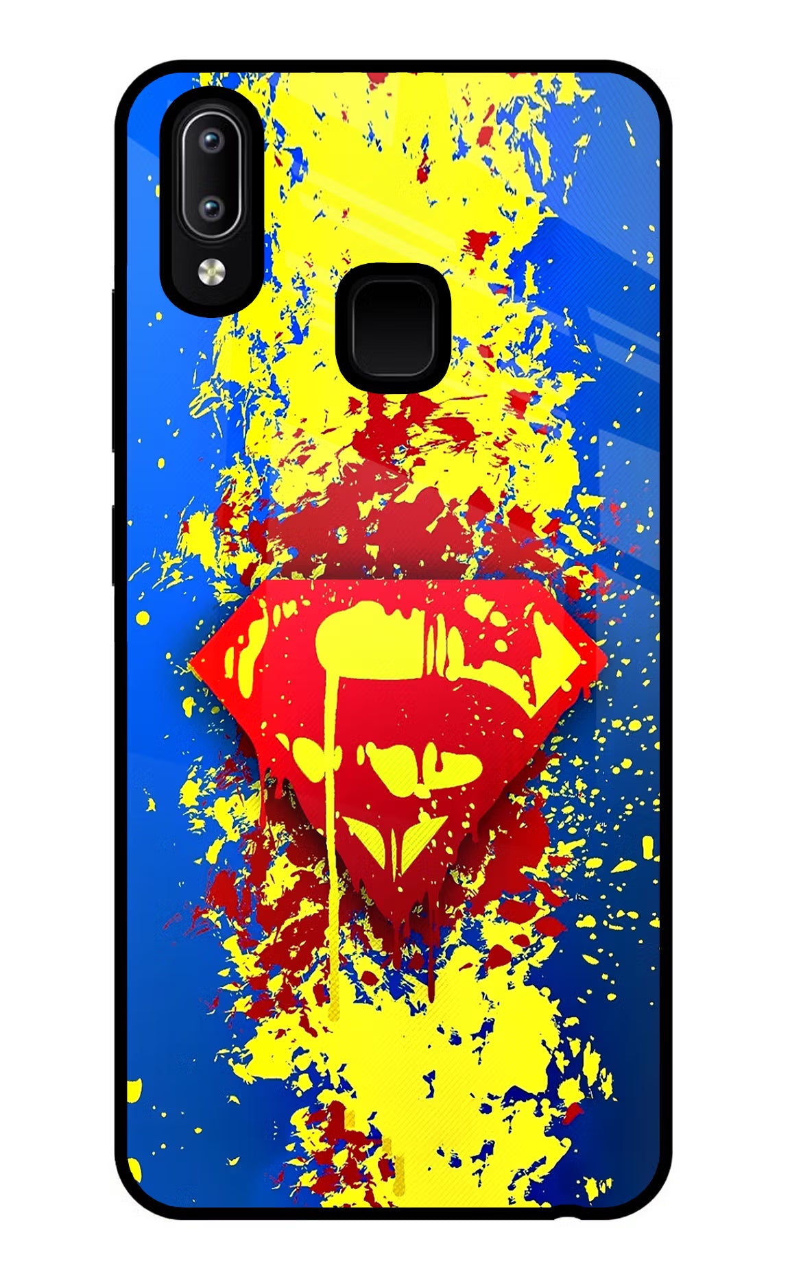 Superman logo Vivo Y91/Y93/Y95 Glass Case Back Cover by Casekaro