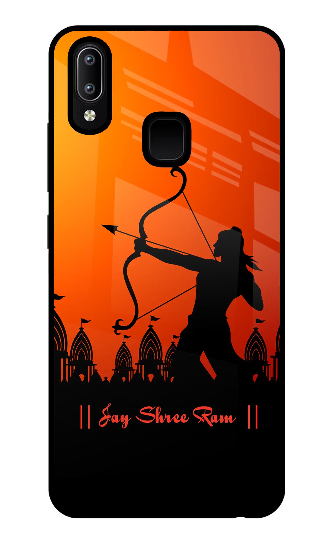 Lord Ram - 4 Vivo Y91/Y93/Y95 Glass Case Back Cover by Casekaro