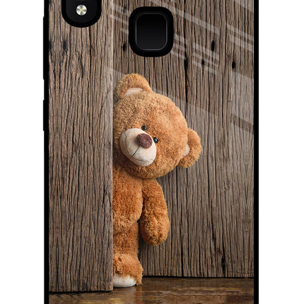 Teddy Wooden Vivo Y91/Y93/Y95 Glass Case Back Cover by Casekaro