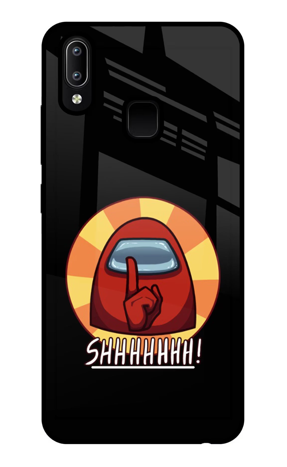 Among Us Shhh! Vivo Y91/Y93/Y95 Glass Case Back Cover by Casekaro